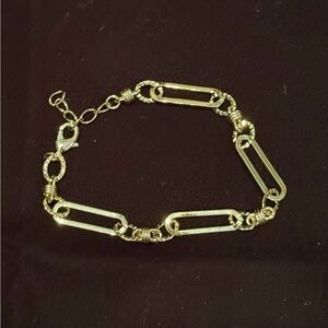 Elegant Gold Paperclip Chain Bracelet